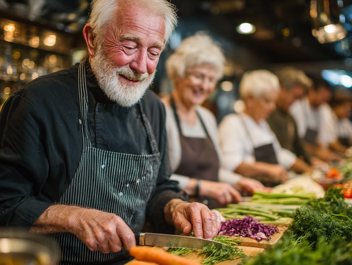 Енергійна людина зі здоровою їжею